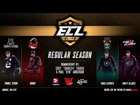 Tunnel Vision vs Goons & YMCA Esports vs Rusty Blades - ECL 12 Elite | NHL 21 EASHL 6s