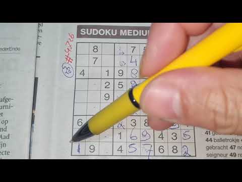 Not Again? He did it again. (#4726) Medium Sudoku puzzle 06-20-2022 No Additional today)