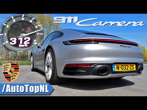 PORSCHE 911 992 Carrera | 0-312km/h ACCELERATION TOP SPEED & SOUND by AutoTopNL
