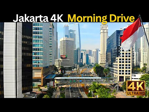 Jakarta 4K - A Scenic Driving Tour of Skyscrapers - Indonesia