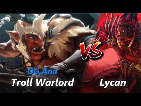 Ana safelane Troll Warlord vs Lycan/Pudge | First 10 minutes