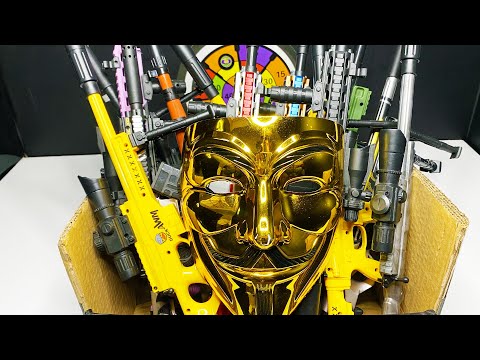 Box of Toys ! Mini M4 AWM K98 Toys Gun Sniper Rifle With Hacker Mask