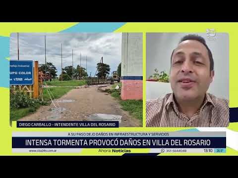 La intensa tormenta provocó daños en Villa del Rosario