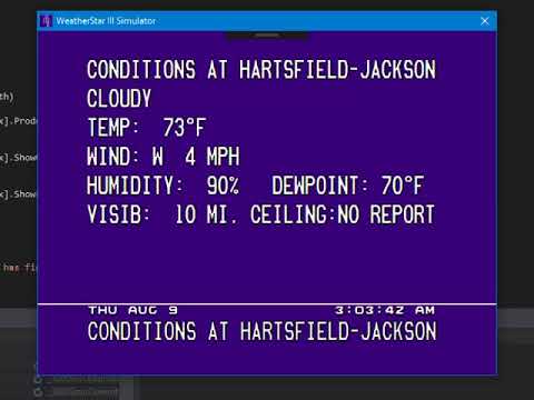 WeatherStar III Simulator Test with Live Data (read description)