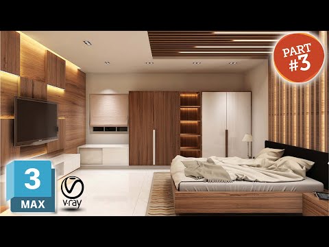 Part 3 || Complete Bedroom Modelling in 3DS Max With V Ray DeepakVerma dp