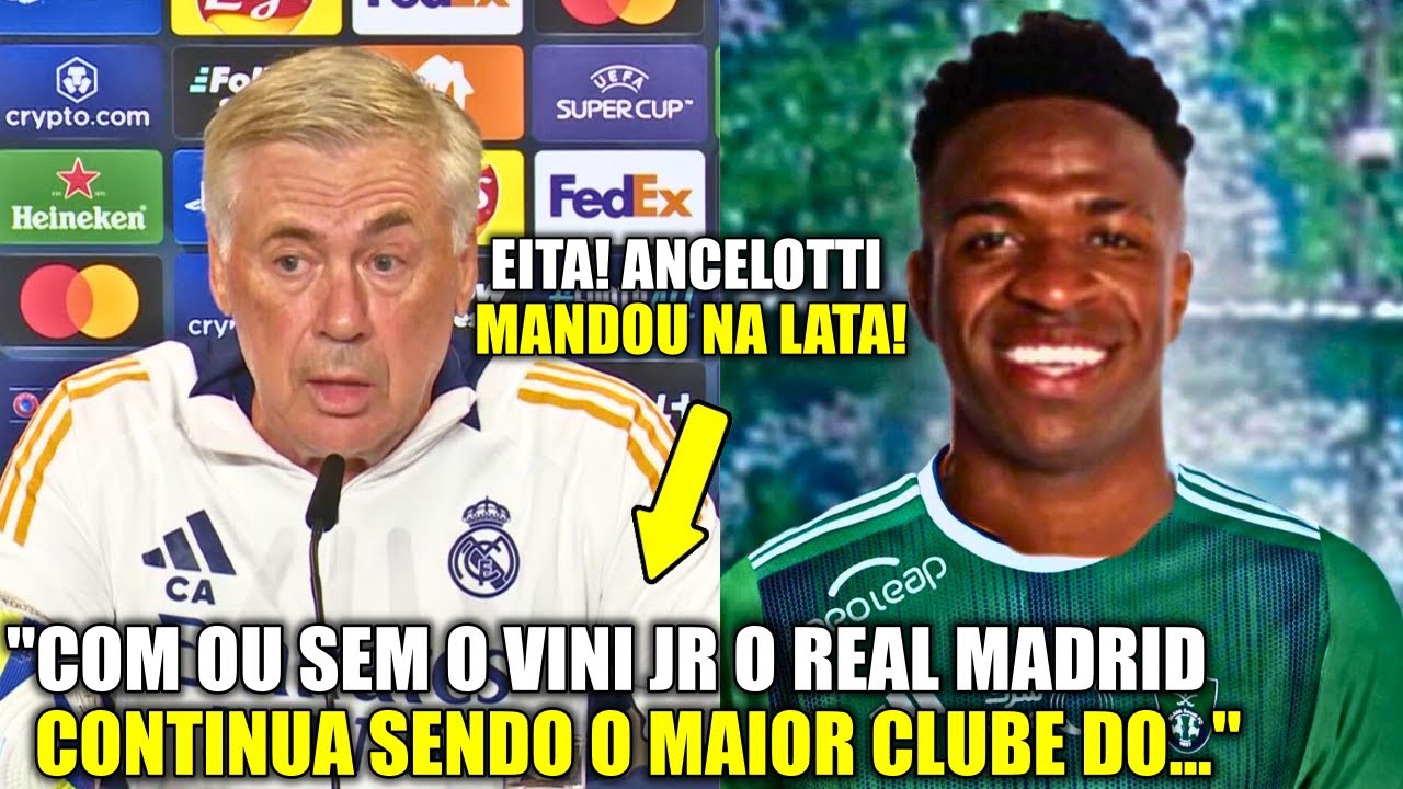 🚨 EITA! Olha o que O ANCELOTTI FALOU SOBRE A SAIDA DO VINI JR PRA ARABIA!