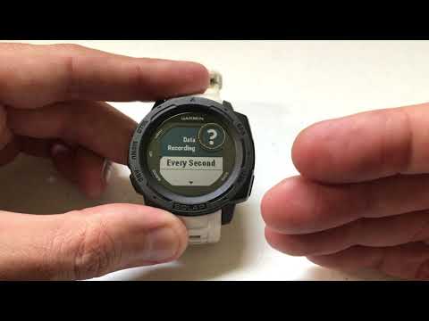 Garmin Instinct - Data Recording Settings