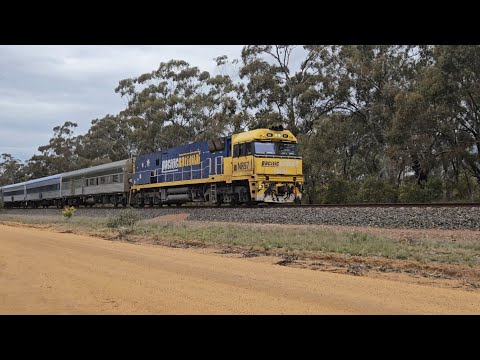 6MA8 JBRE The Overland, Melbourne to Adelaide, 1148, 6/9/24, Stawell West VIC