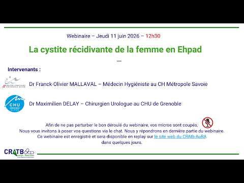 Webinaire Cystite récidivante en EHPAD