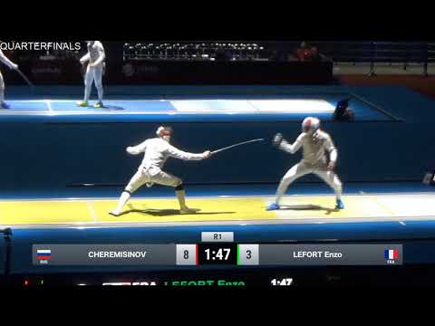 2019 137 T08 02 M F Individual Tokyo JPN WC YELLOW LEFORT FRA vs CHEREMISINOV RUS
