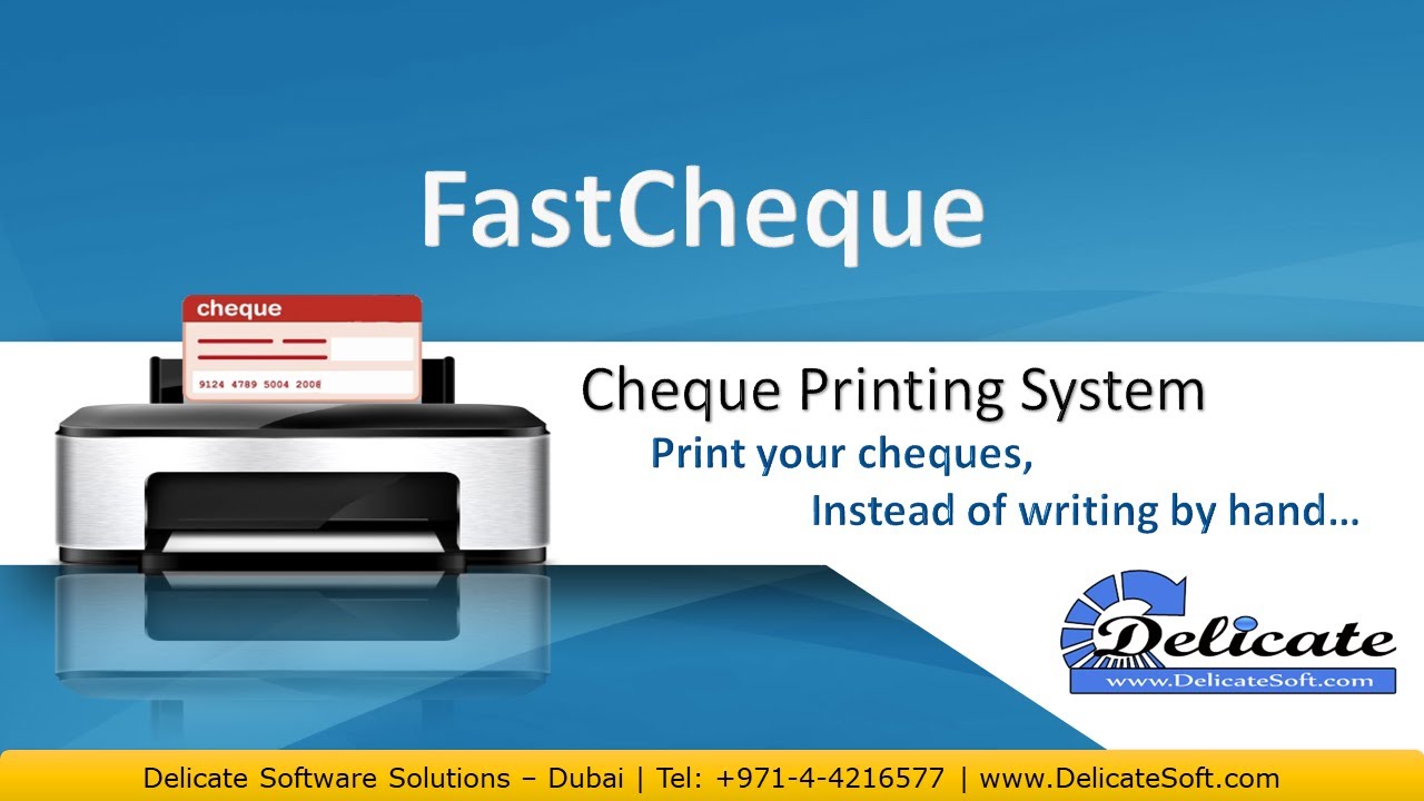 Cheque Printing Software, Print Cheque in Any Printer & All Bank's Cheque by FastCheque