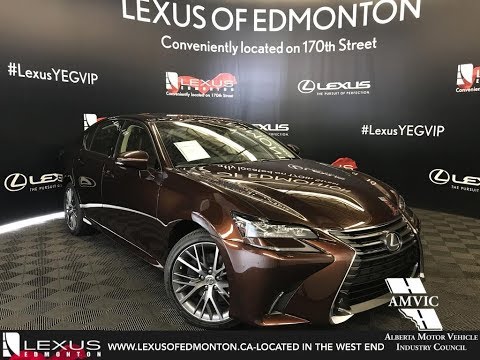 Brown 2018 Lexus GS 350 Executive Package Walkaround Review Downtown Edmonton Alberta