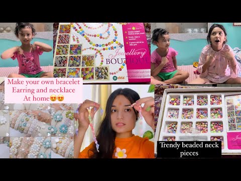 Make your own jewellery at home 😍😍//trendy beaded jewellery//jewellery boutique unboxing// amazon
