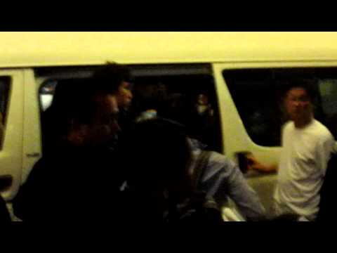 111203 B1A4 leaving one world hotel to the stadium