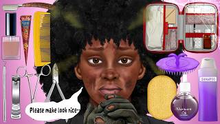 ASMR 가난한 노숙자에서 부자 소녀로! 역대급 변신 애니메이션 | 더러운 이물질 관리 | Homeless Transformation Animation