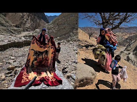 ¡Preparándonos para el Nowruz! Lavando mantas en el río: ¡Un nuevo comienzo para el Año Nuevo! 🎊🌊