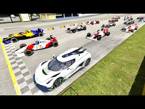 Koenigsegg Jesko Absolut vs McLaren F1 Cars - Old Monza