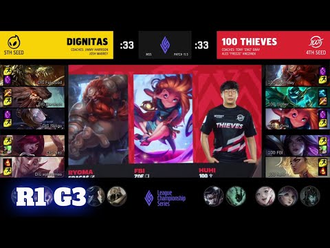100 vs DIG - Game 3 | Round 1 LCS 2021 Mid-Season Showdown | 100 Thieves vs Dignitas G3 full game