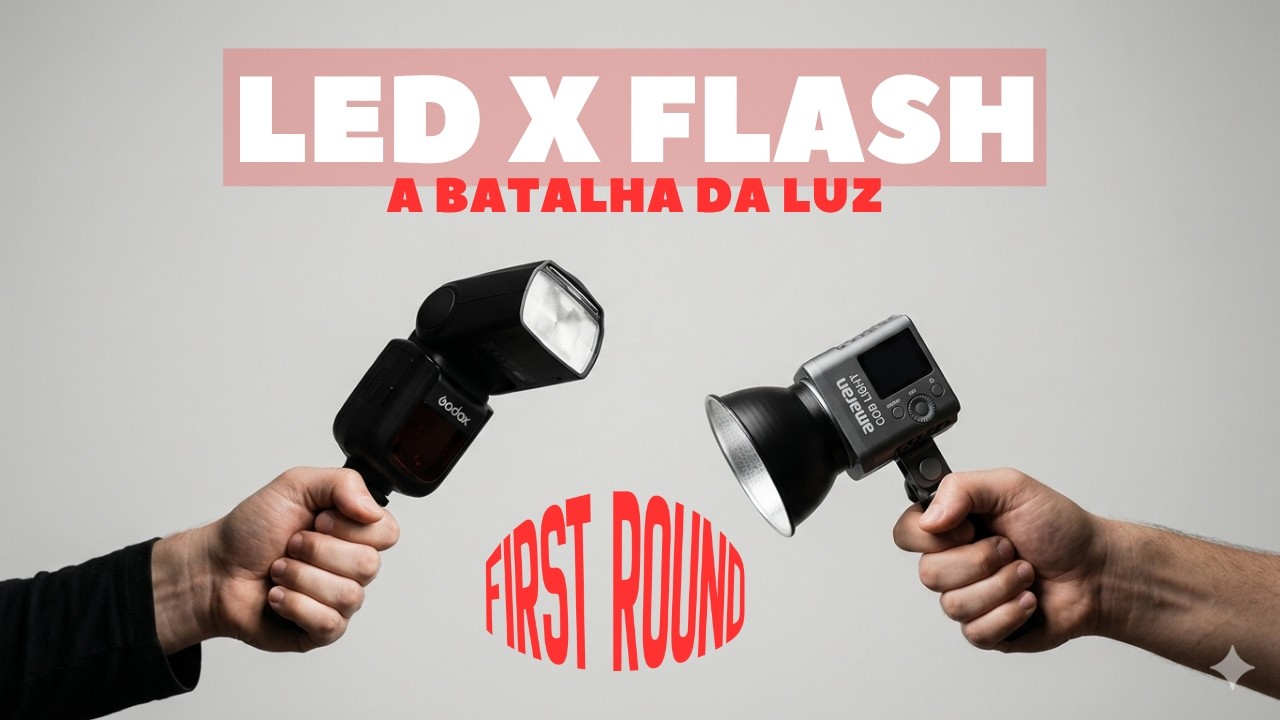 LED ou FLASH: Qual a melhor iluminação para sua fotografia em 2026?