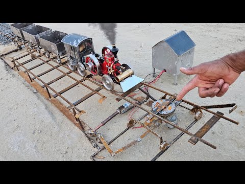 How to make a freight Train || Goods train made from petrol engine 7 cc @SukhbirSkill