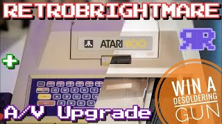 Atari 400 Retrobriting Disaster 😱 & Fix? + A/V Upgrade | Win A Desolderer!