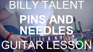 Pins And Needles - Billy talent (GUITAR TUTORIAL/LESSON#81)