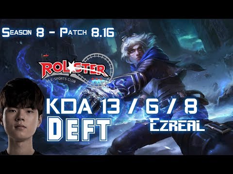KT Deft EZREAL vs JHIN ADC - Patch 8.16 KR Ranked