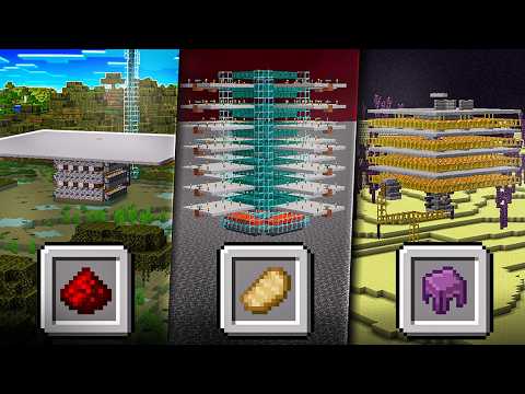 I built 3 new OP FARMS in Minecraft Hardcore (that everyone needs) | Flexi