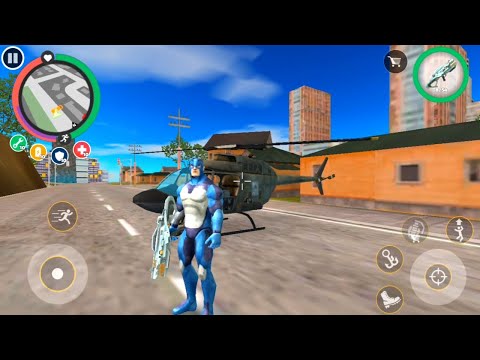 Rope hero vice town | Rope hero new style robot attack army base with bike | Games on HD gameplay