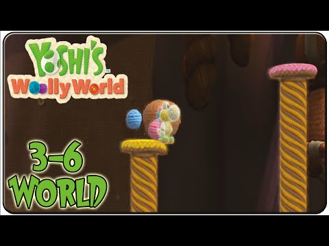 Yoshi's Woolly World 100% Walkthrough World 3-6 A-Mazing Post Pounding