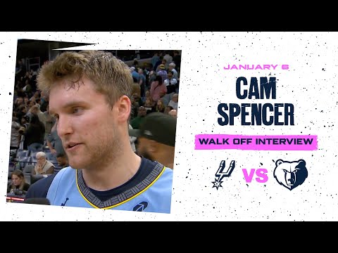 Cam Spencer Walk off Interview | Grizzlies vs. Spurs