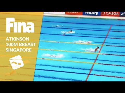 Atkinson misses World Record by 0.04sec - 100m Breaststroke #7 Singapore