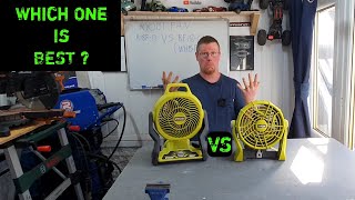 Ryobi Whisper Fan 18V Vs Old Style Fan. R18F-0 VS RF18-0