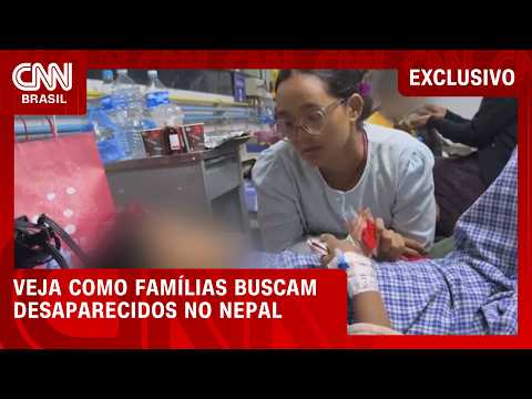 EXCLUSIVO: População do Nepal procura por desaparecidos em hospitais e necrotérios | CNN AGORA