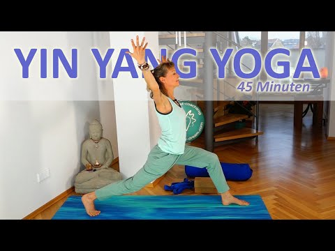 Yin Yang Yoga 💙 Entspannte Sequenz - Yoga für mehr Erdung und gegen Stress - 45 Minuten