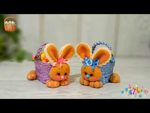 Great and Beautiful Idea🧺 The Best Basket Bunny 🐇Very easy to make with plastic box