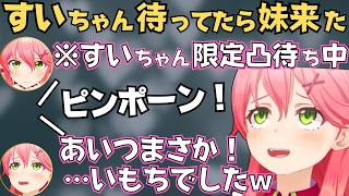 いもちが来たり除霊したりするみこちのすいちゃん限定凸待ちが面白すぎたw【ホロライブ 切り抜き／さくらみこ／星街すいせい／みこめっと】