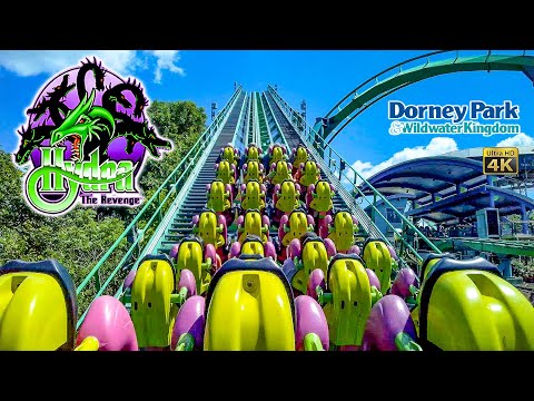 Back row point of view footage of Hydra the Revenge
