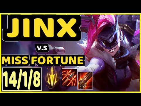 GORICA (JINX) vs MISS FORTUNE - 14/1/8 KDA BOTTOM ADC GAMEPLAY - NA Ranked DIAMOND