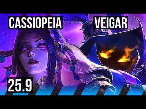 CASSIOPEIA vs VEIGAR (MID) | KR Diamond | 25.9