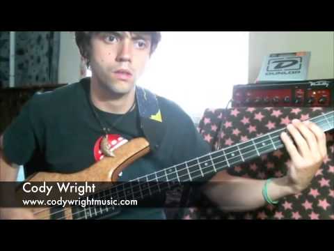 Cody Wright funk bass "F# Groove" at 3 different speeds