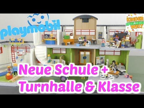 Die neue SCHULE 9453 von PLAYMOBIL + Turnhalle und Erweiterungen - Unboxing - Kinder Spielzeugwelt