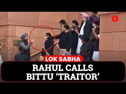 Rahul Gandhi, Ravneet Singh Bittu Trade Barbs During Parliament Protest | Parliament Session