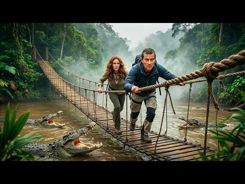 Bear Grylls Takes Julia Roberts Across Crocodile Waters | Running Wild