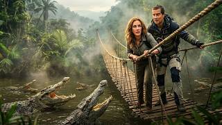 Bear Grylls Takes Julia Roberts Across Crocodile Waters | Running Wild