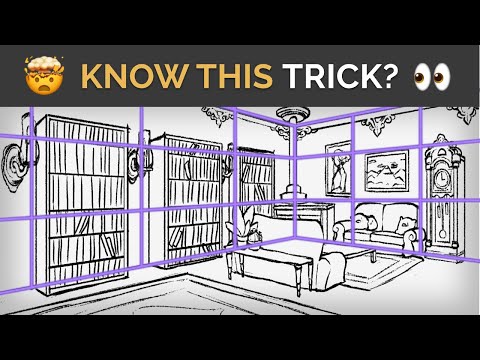 Drawing HACK for Two Point Perspective Rooms!