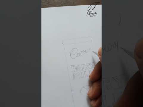 realistic dairy milk | chocolate drawing #shorts #art