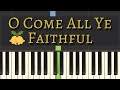 Easy Piano Tutorial: O Come All Ye Faithful, with free sheet music