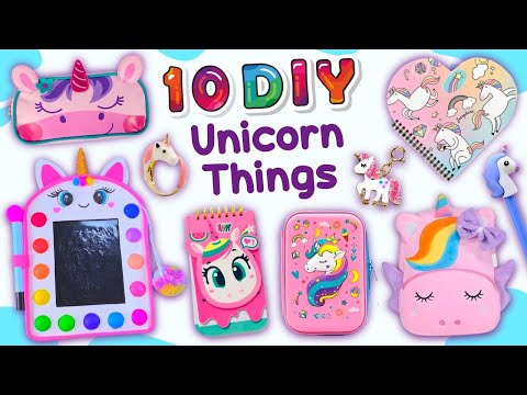 10 UNICORN THINGS - Unicorn School Supplies - Fidget Crafts and more…