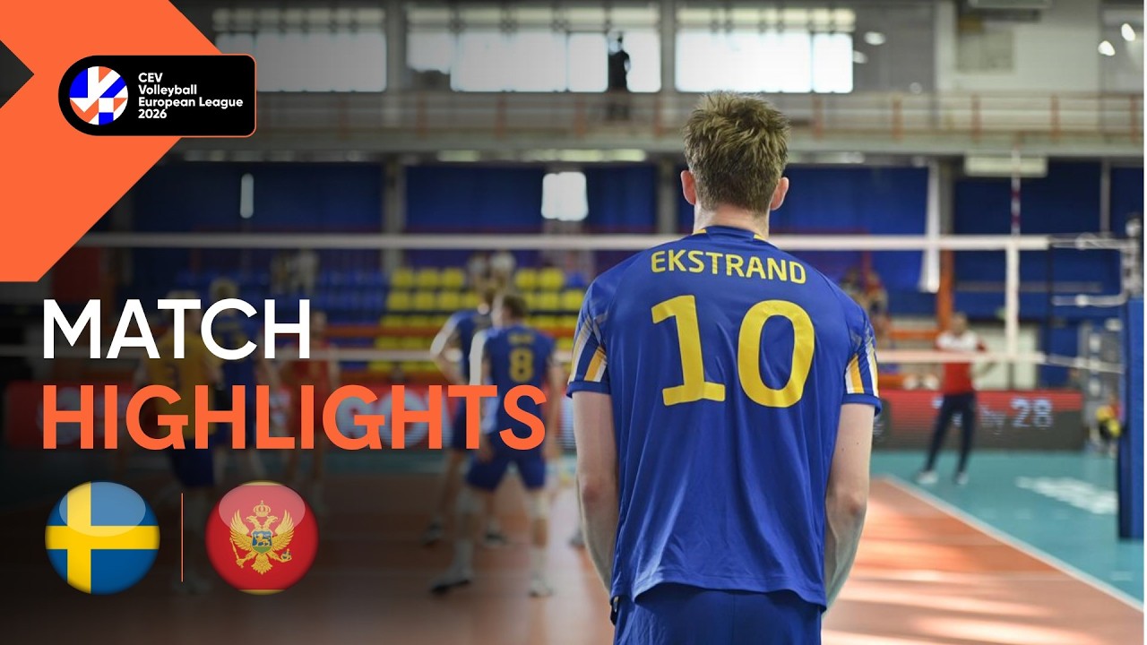 Highlights | Sweden vs. Montenegro | CEV Volleyball European League 2026 | Men
